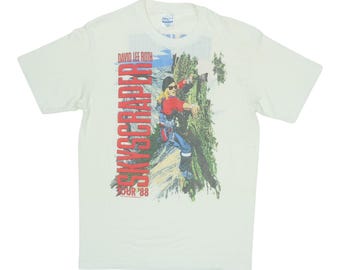 Vintage 1988 David Lee Roth Skyscraper Band T-shirt / Band Tee