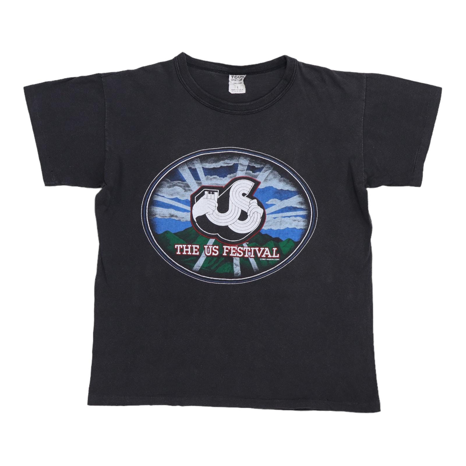 1982 THE US FESTIVAL BB T-SHIRT - ROCK-A-HULA Vintage Clothing