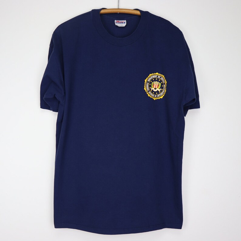 Vintage 1990s Department Of Justice FBI Shirt | Etsy
