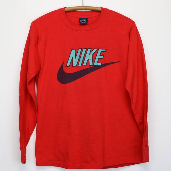 Nike Shirt Vintage tshirt 1980s NFL FIFA NBA Long Sleeve | Etsy