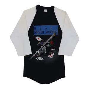 Maglietta vintage del tour Heart Private Audition del 1982, taglia: Small