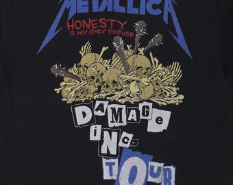 Vintage 1980s Metallica Damage Inc Tour Shirt - Etsy