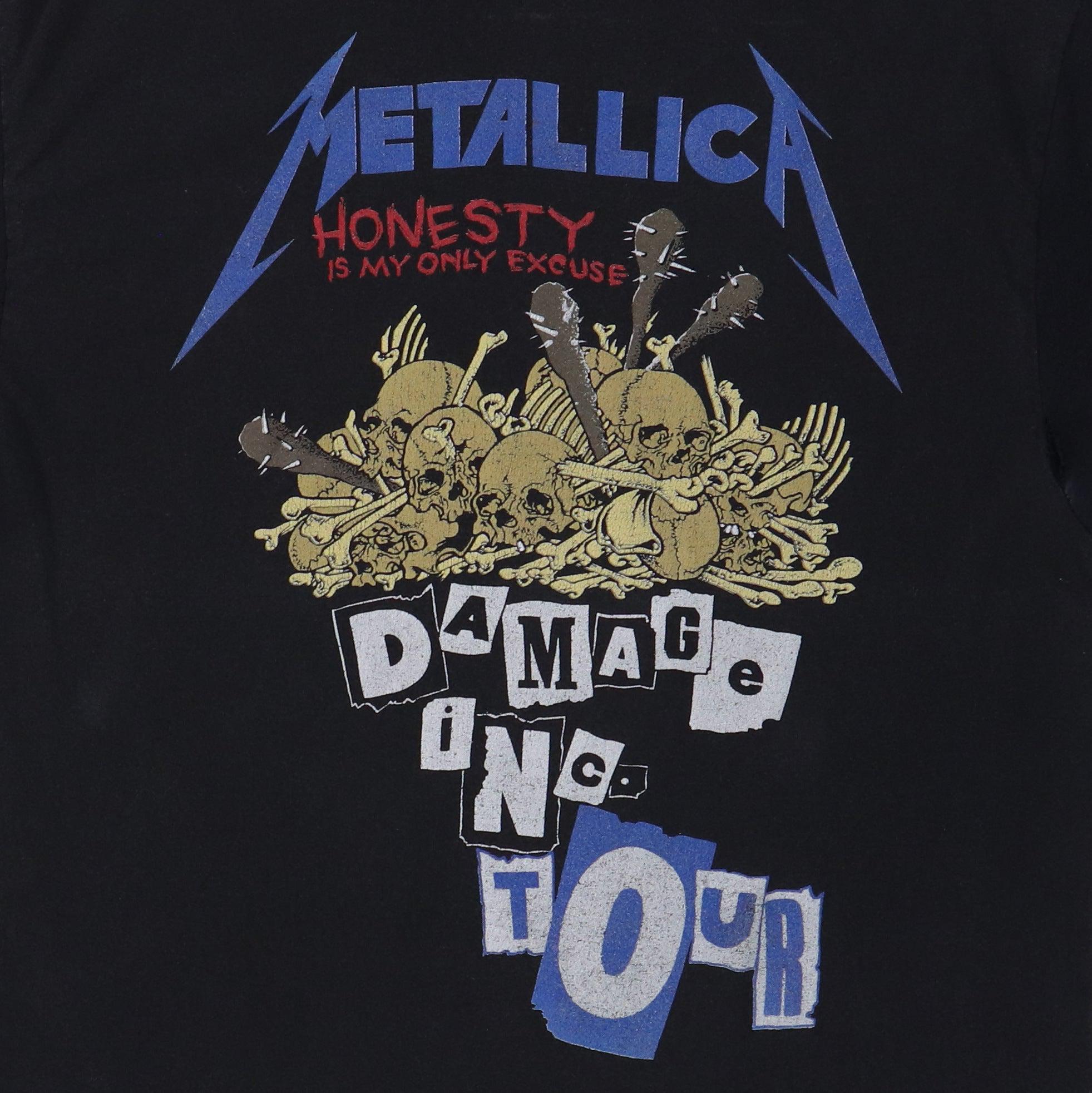80s llica Damage Inc Tour TシャツUSA製 Vintage 1980s Metallica Damage Inc Tour Shirt - Etsy