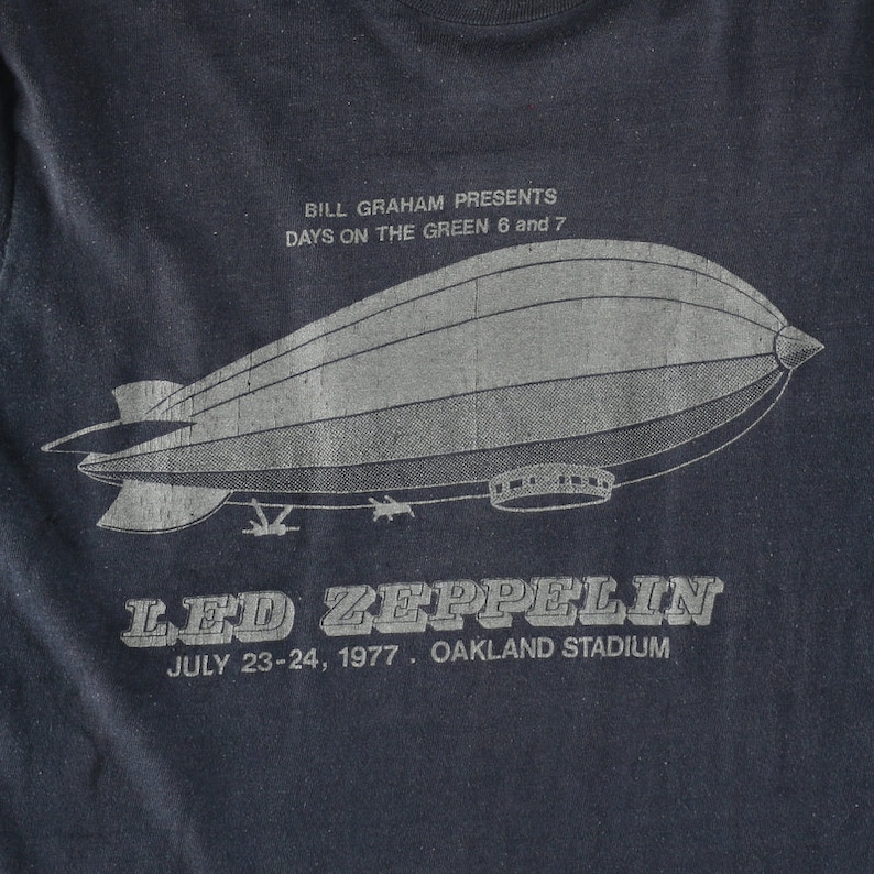 Vintage 1977 Led Zeppelin Day on the Green Tour Shirt Etsy
