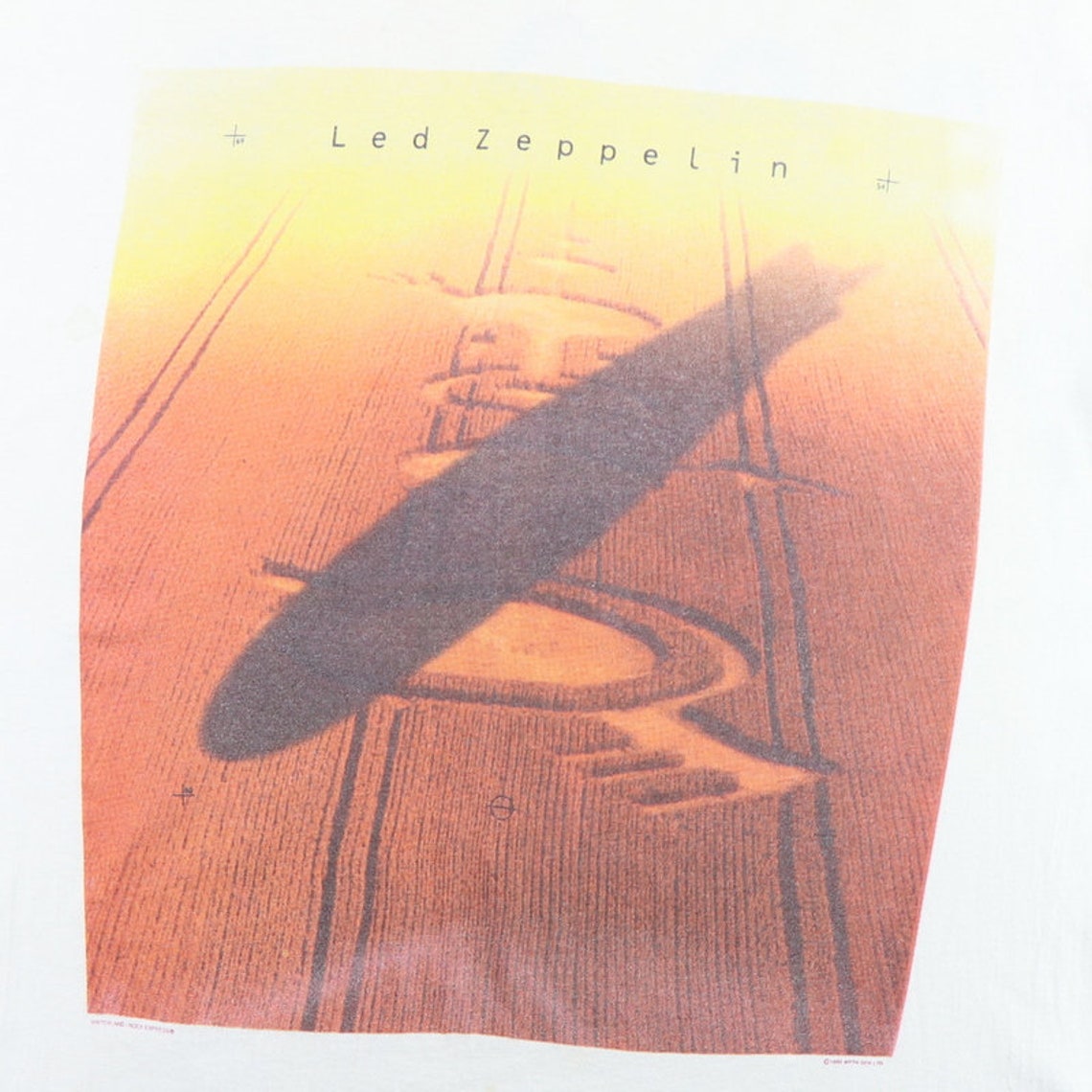 Vintage 1990 Led Zeppelin Crop Circles Camisa Etsy