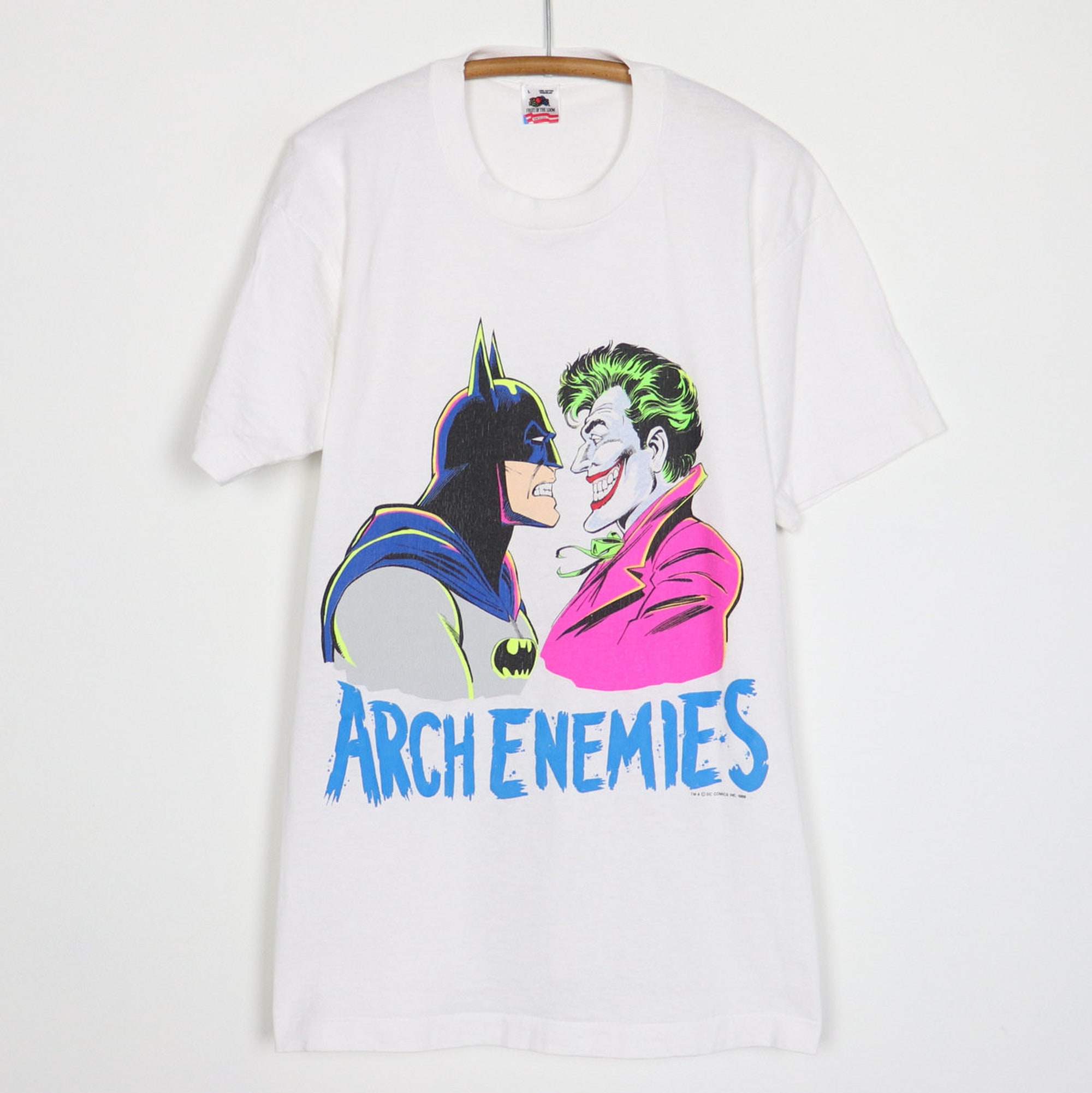 vintage 1989 Batman Joker Arch Enemies DC Comics Shirt