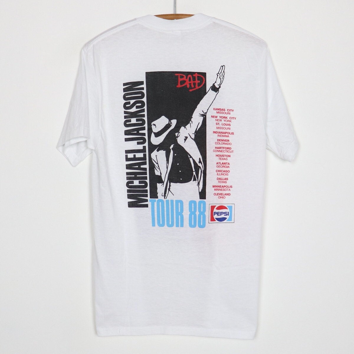 Vintage 1988 Michael Jackson Bad Tour Shirt - Etsy