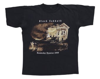 vintage 1999 Black Sabbath Doomsday Reunion Tour Shirt, 90s Vintage Metal Band Shirt, Vintage Tour Tee, Black Vintage Tee