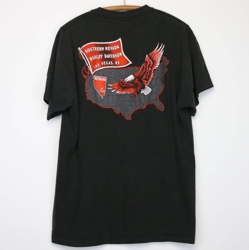Harley Davidson Shirt Vintage tshirt 1980s The Eagle Soars | Etsy
