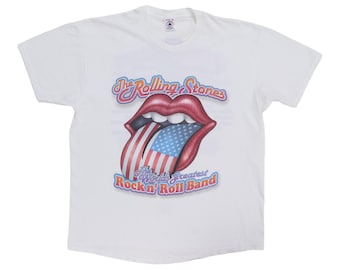 vintage 1997 Rolling Stones Bridges To Babylon Tour Shirt, 90s Vintage Rock Band Shirt, Vintage Tour Tee, Mens Size XL, White Vintage Tee