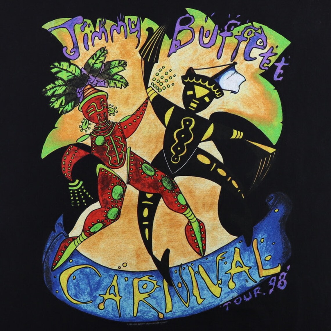 Vintage 1998 Jimmy Buffett Carnival Tour Local Crew Shirt Etsy
