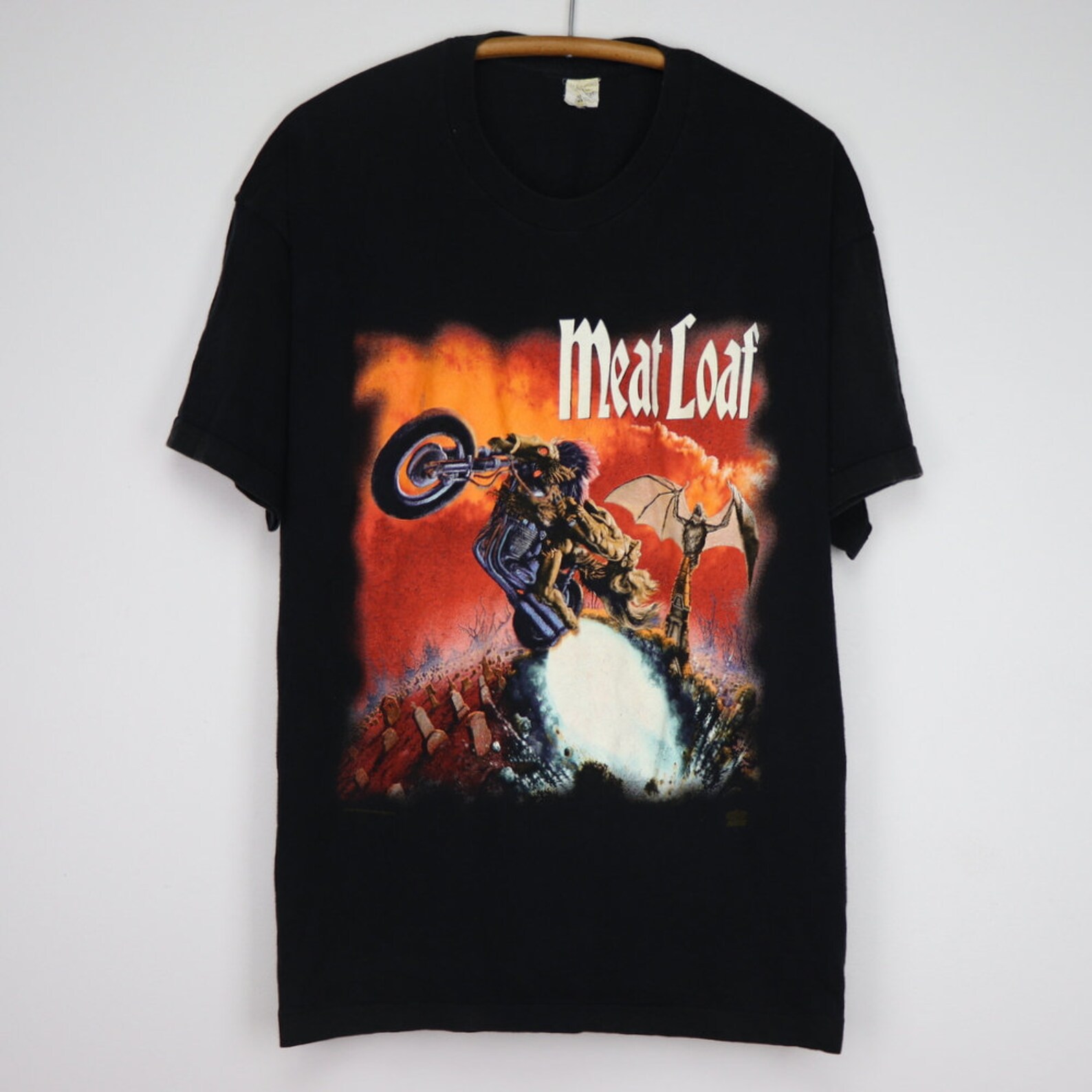 Vintage 1993 Meat Loaf Bat Out Of Hell Tour Shirt Etsy