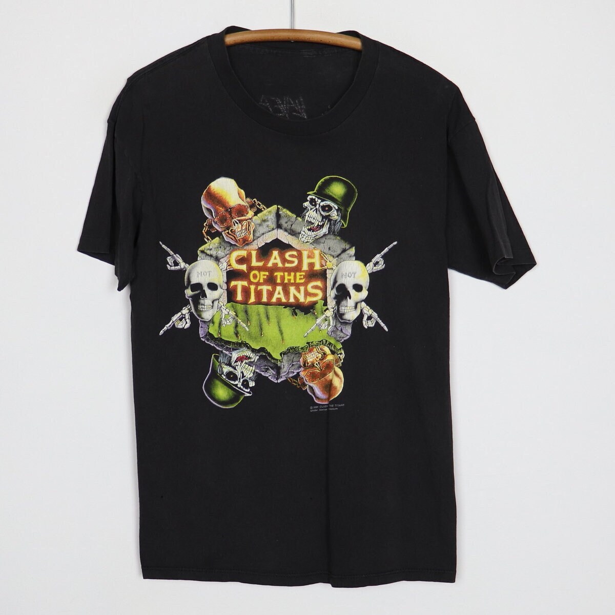 ◆SATUR◆ Clash Nostalgia Vintage Graphic Short Sleeve T-Shi COZYEASE Men's Graphic Tees Letter Print Casual Short Sleeve