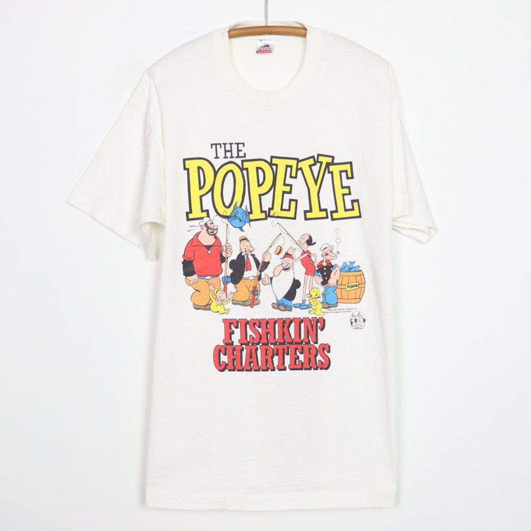 Vintage 1993 Popeye Fishkin' Charters Shirt - Etsy