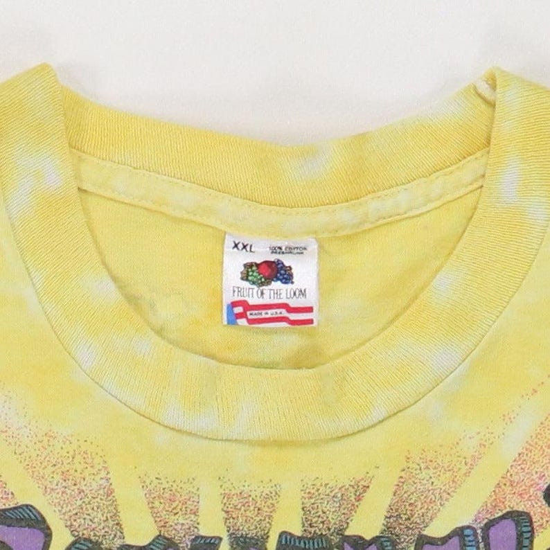 vintage 1991 Psychedelia Liquid Blue Tie Dye Shirt image 4