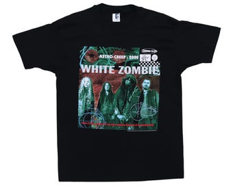 Vintage 90s WHITE ZOMBIE Astro Creep 2000 Concert Shirt - Top Hat