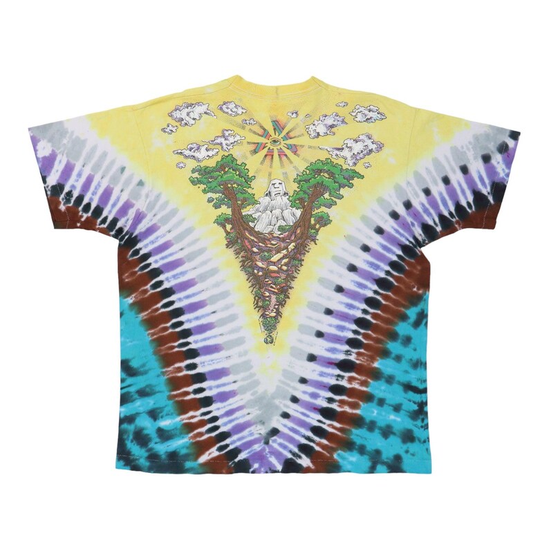 vintage 1991 Psychedelia Liquid Blue Tie Dye Shirt image 2