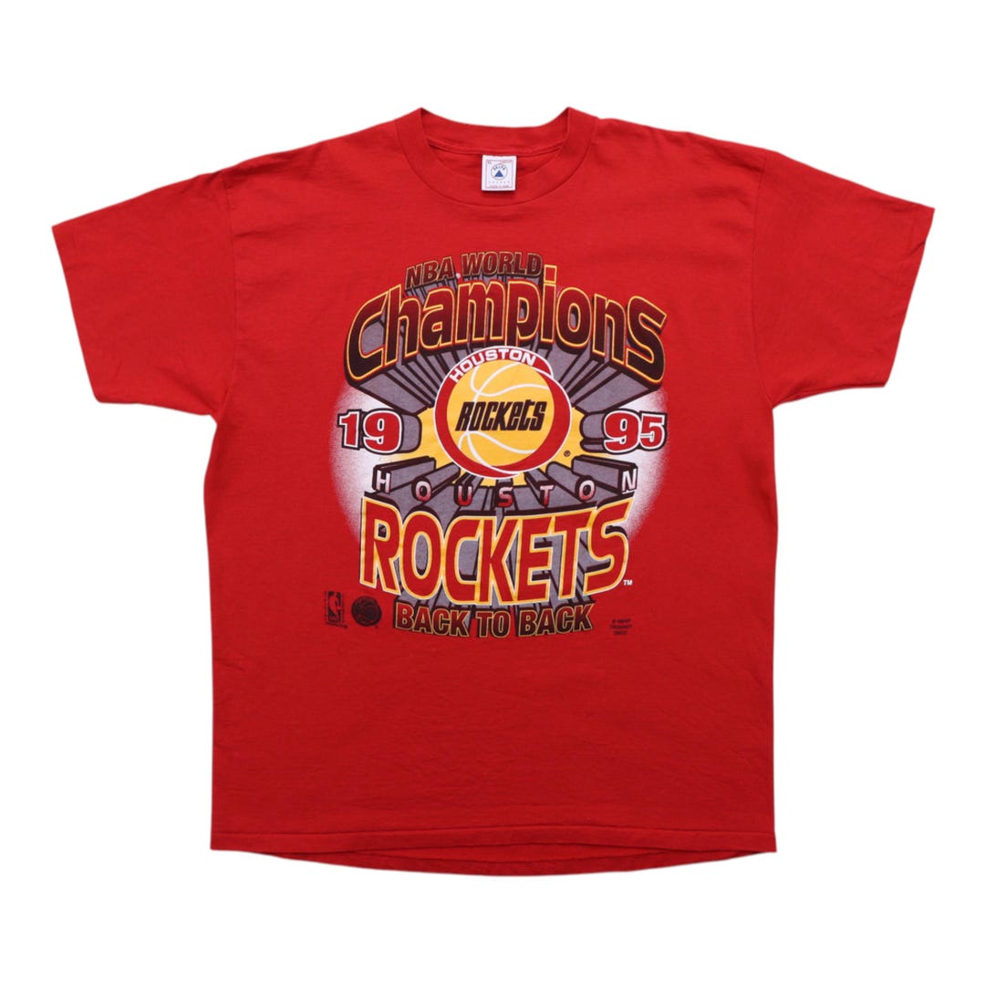 Vintage 1995 Houston Rockets Back to Back NBA Champions Shirt - Etsy