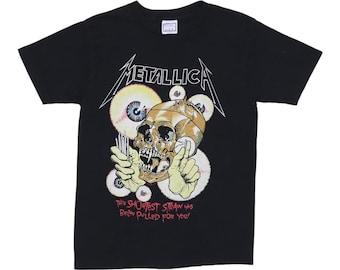 ミュージシャン Vintage LLICA 90's band t Pushead Vintage Metallica Shirt Pushead 90's Band Tee Grail Burning Sun