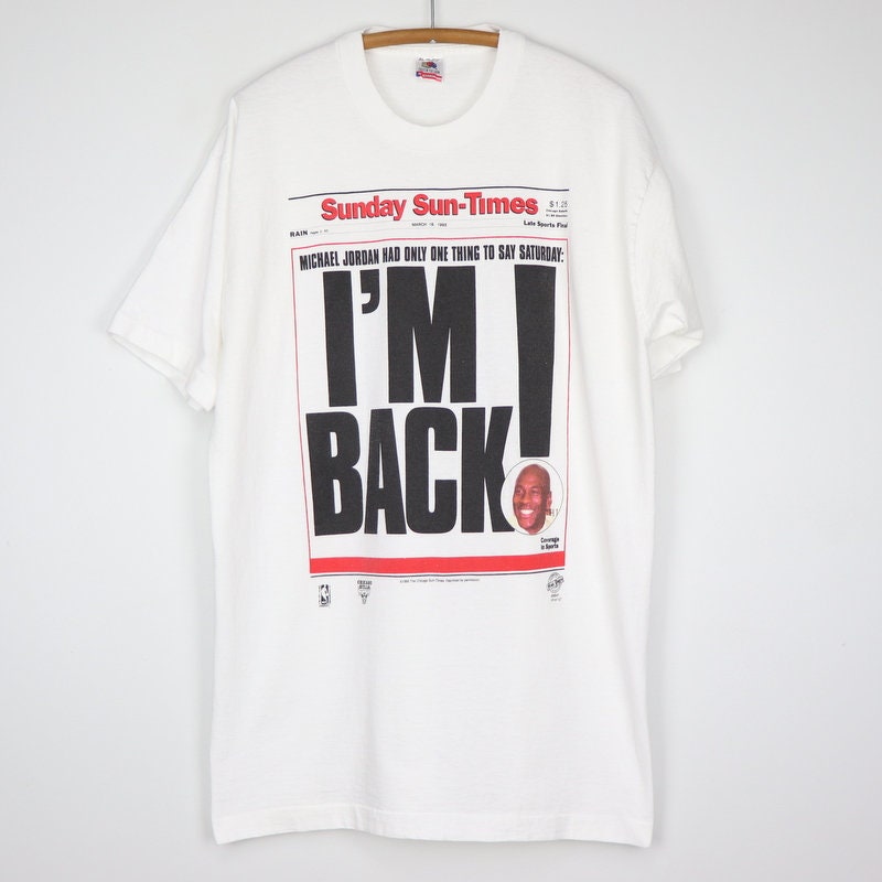 Vintage 1995 Michael Jordan I'm Back Chicago Tribune Shirt - Etsy