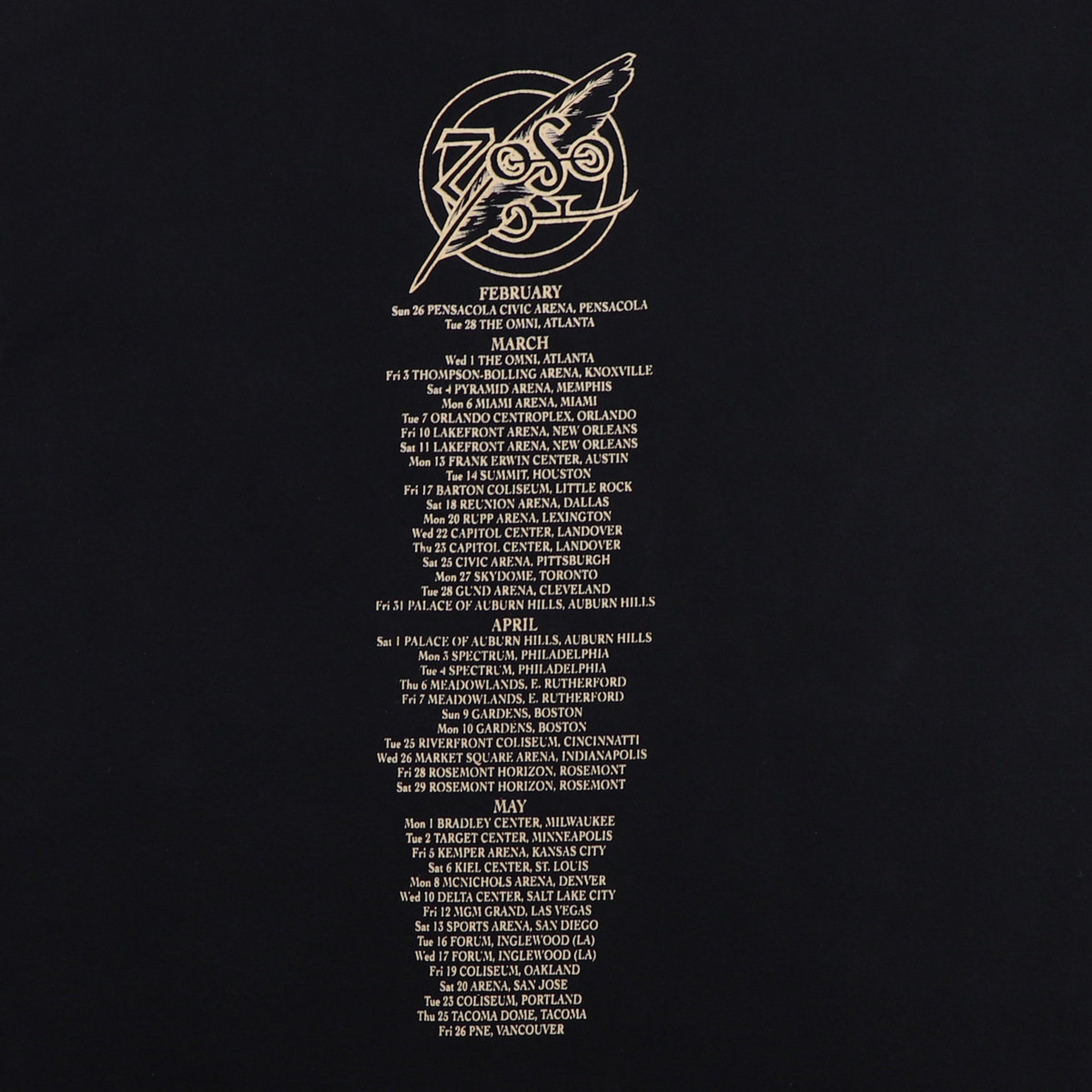 vintage 1995 Jimmy Page Robert Plant Zoso Tour Shirt