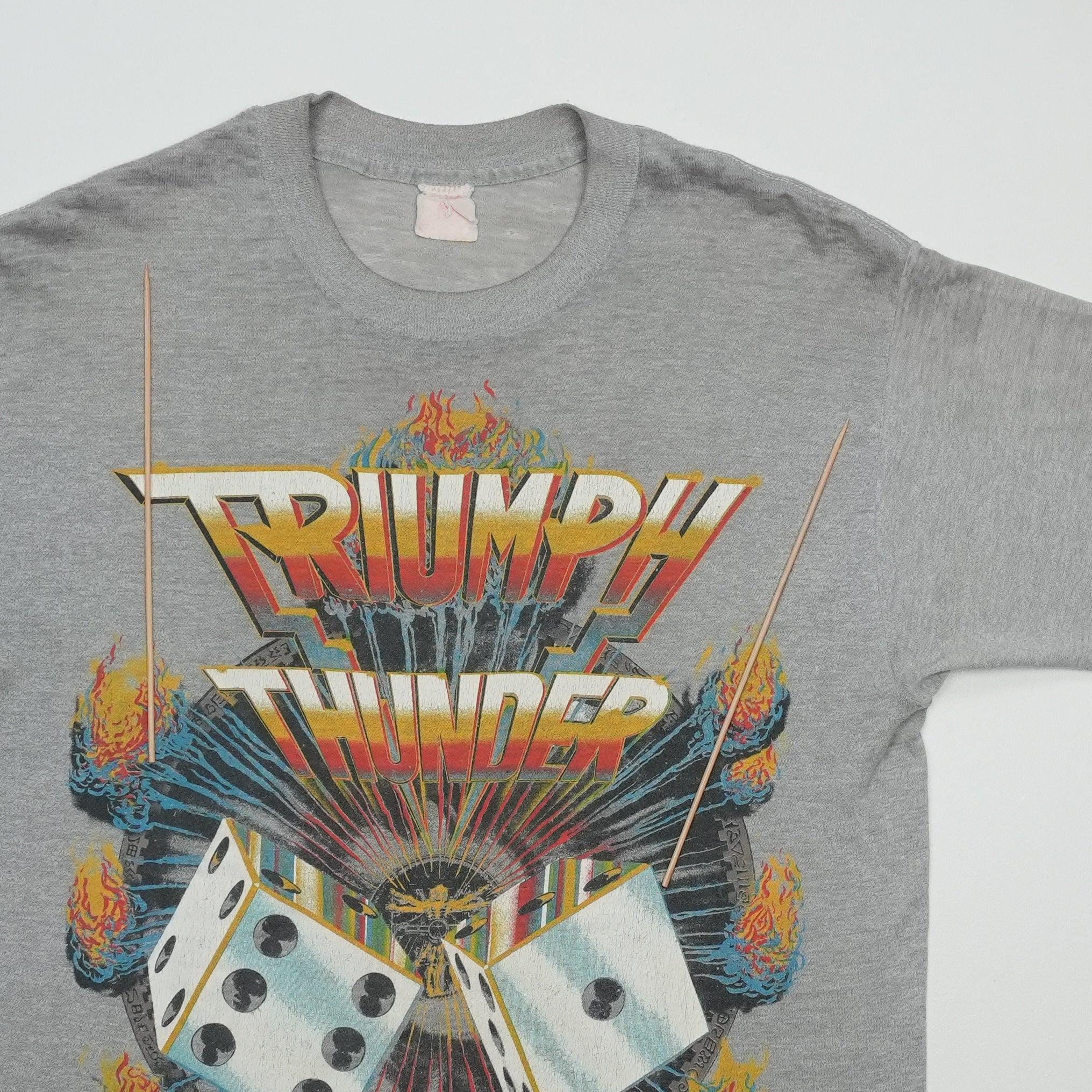 Vintage 1985 Triumph Thunder Seven World Tour Shirt, 80s Vintage