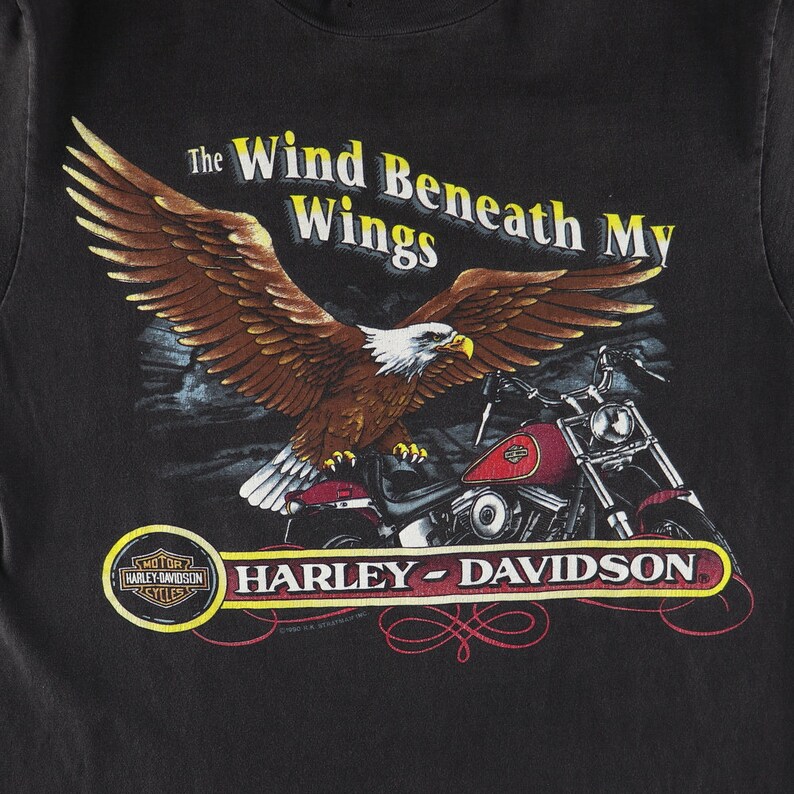 Vintage 1990 Harley Davidson the Wind Beneath My Wings Shirt - Etsy