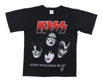 Vintage Style KISS Alive Worldwide Tour T-shirt 1996-1997 Rock