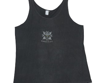 vintage 1990 Robert Plant Manic Nirvana Tank Top Shirt, 90s Alt Rock Band Shirt, Mens Size XL, Black Vintage Tee