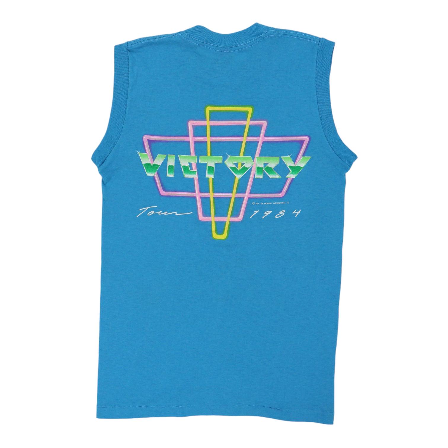 Vintage 1984 Michael Jackson Victory Tour Sleeveless Shirt Size