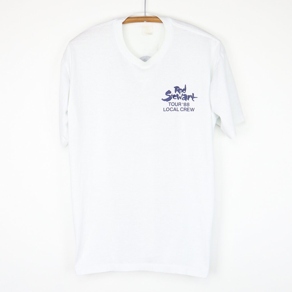 vintage 1988 Rod Stewart Out Of Order Tour Lokale Crew Shirt Kleding Gender-neutrale kleding volwassenen Tops & T-shirts 