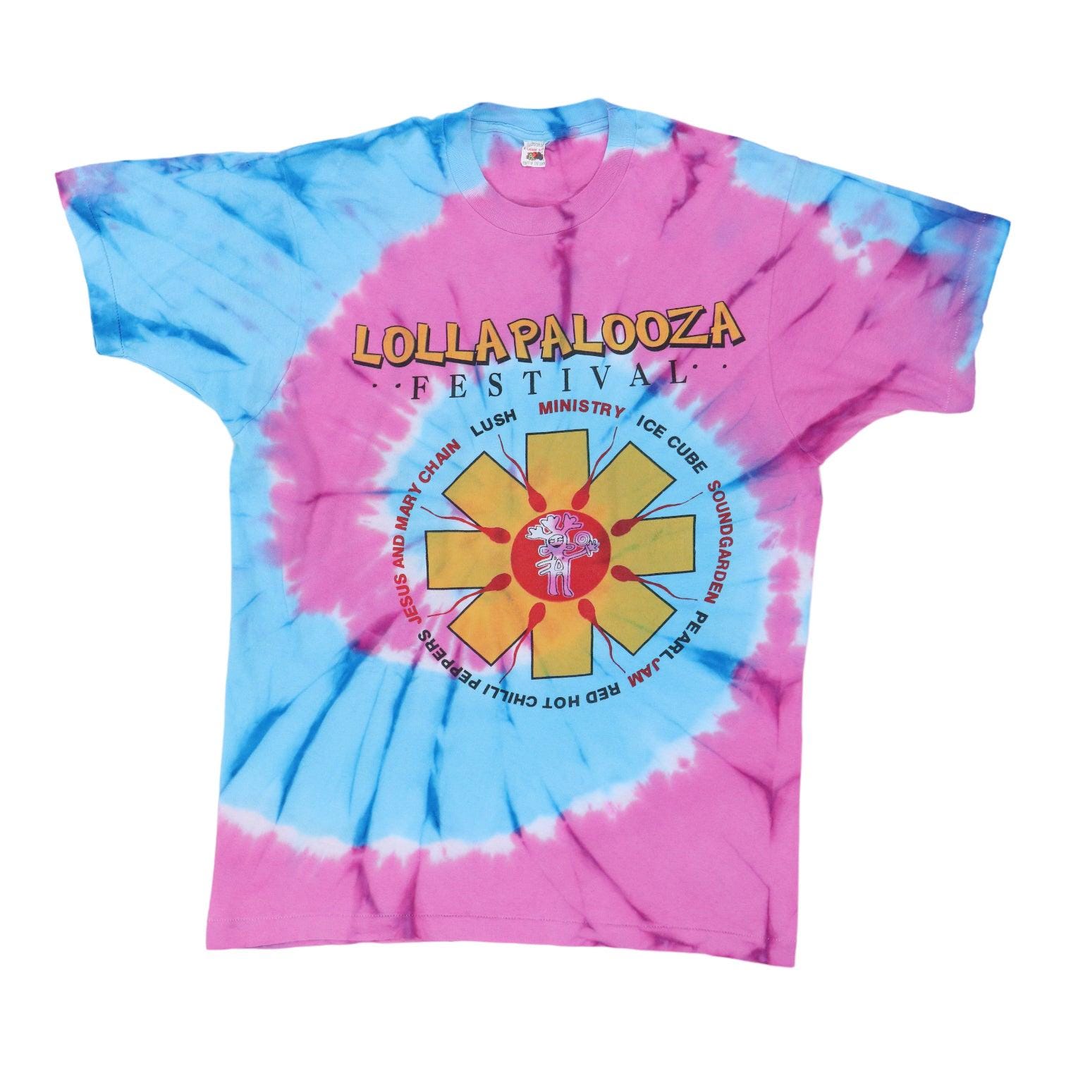 LOLLAPALOOZA 92TシャツRed hot chili peppers Vintage 1992 Lollapalooza T-Shirt – La Lovely Vintage