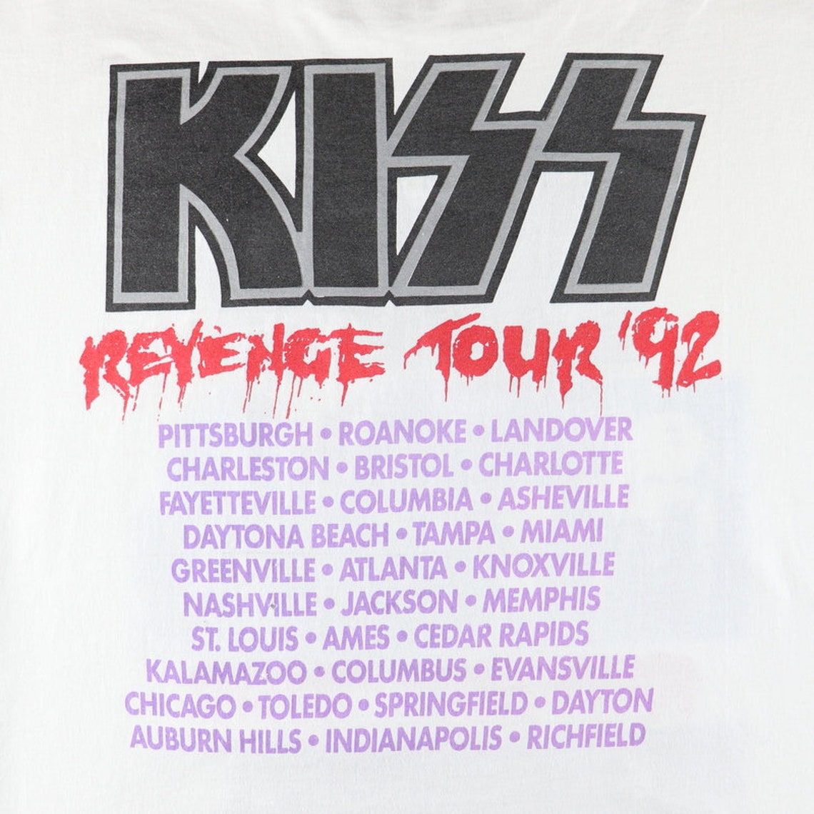 kiss revenge tour dates