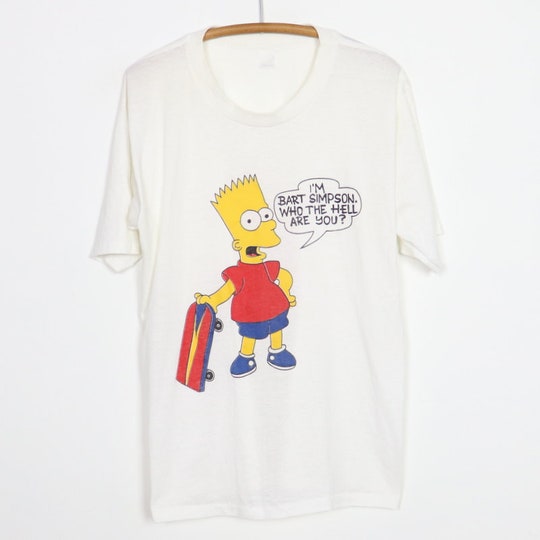 vintage 1990 Bart Simpson I'm Bart Simpson Who The Hell Are You Shirt