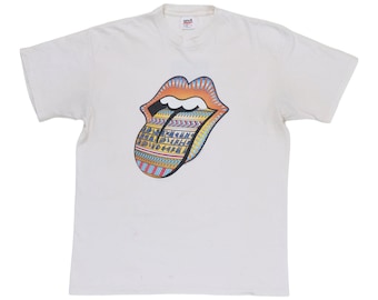 vintage 1997 Rolling Stones Bridges To Babylon Tour Shirt, 90s Vintage Rock Band Shirt, Vintage Tour Tee, Mens Size XL, Tan Vintage Tee