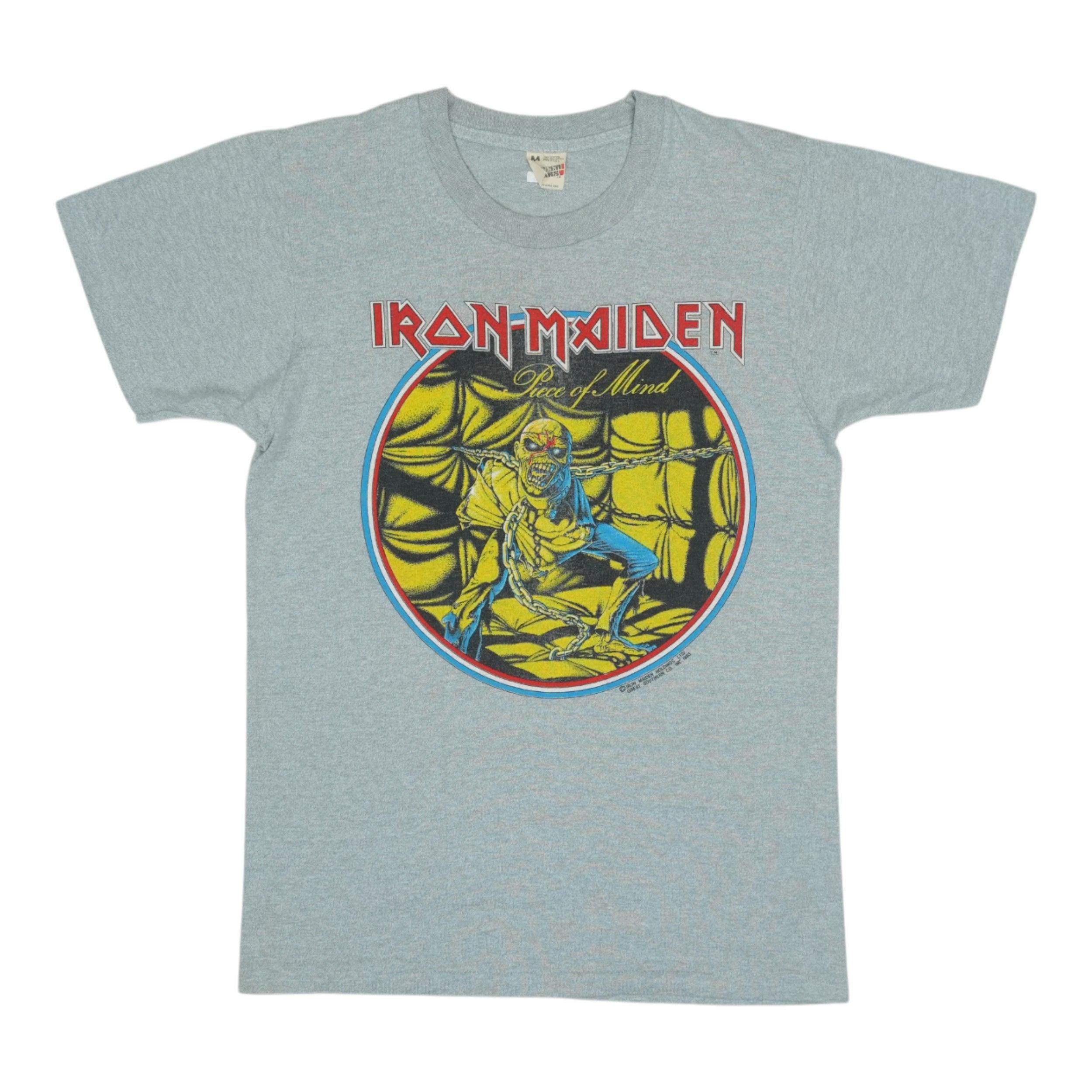 Vintage 1983 Iron Maiden Piece of Mind Tour Shirt - Etsy
