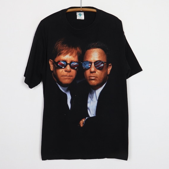 Vintage 1995 Billy Joel Elton John Face to Face Tour Shirt