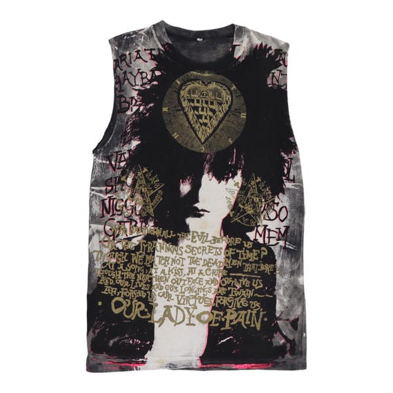 Vintage 1980s Siouxsie Sioux Our Lady of Pain Shirt, 90s Alt Rock