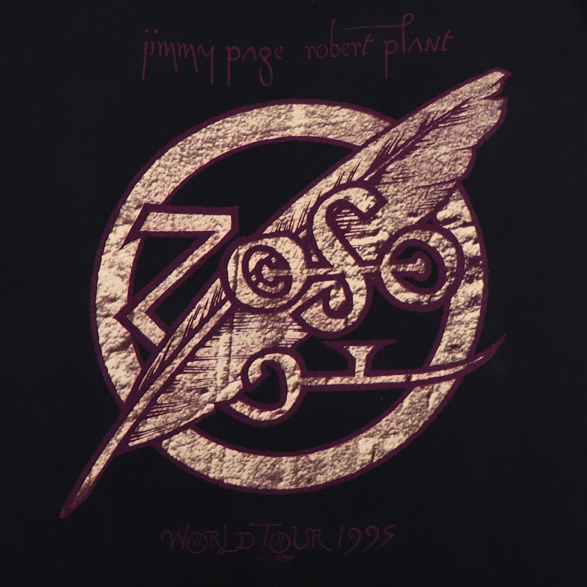 vintage 1995 Jimmy Page Robert Plant Zoso Tour Shirt