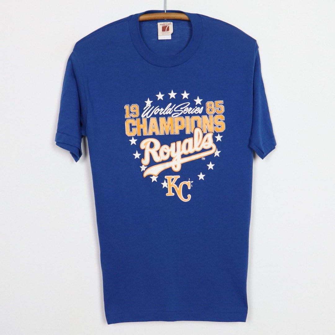 Kansas City Royals Shirt Adult Small Blue Short Sleeve MLB World Series  Champs