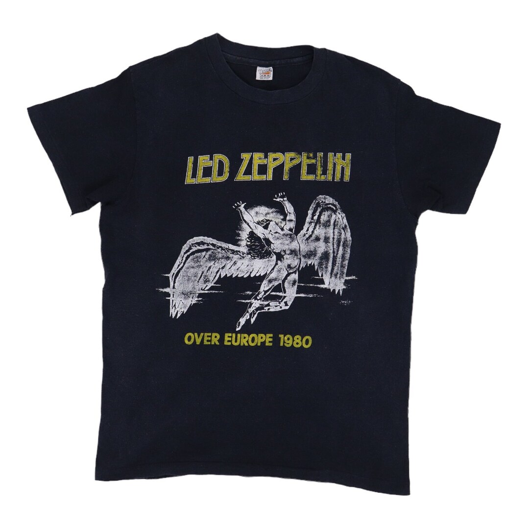 Vintage 1980 Led Zeppelin Over Europe Tour Shirt - Etsy