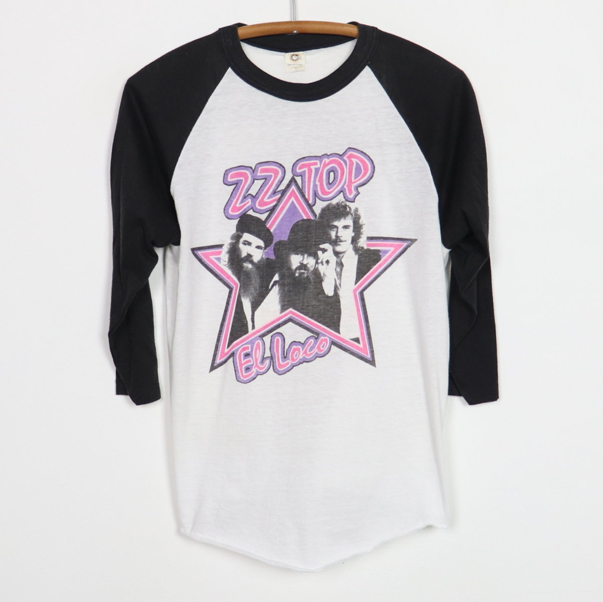 vintage 1982 ZZ Top El Loco Tour Baseball Tee