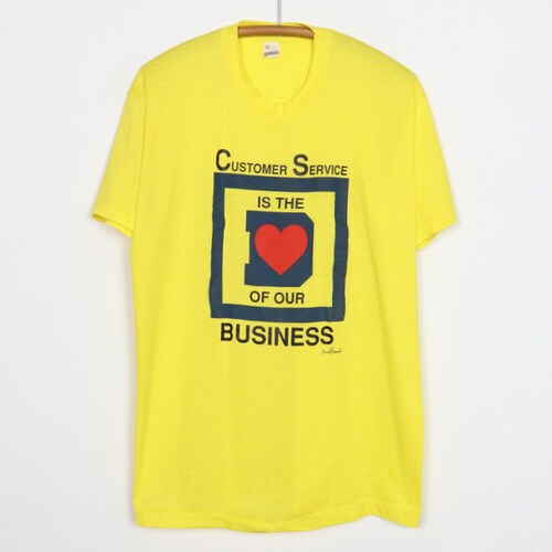 Vintage 1990s Customer shops Service Is The Heart Of Our Business Shirt