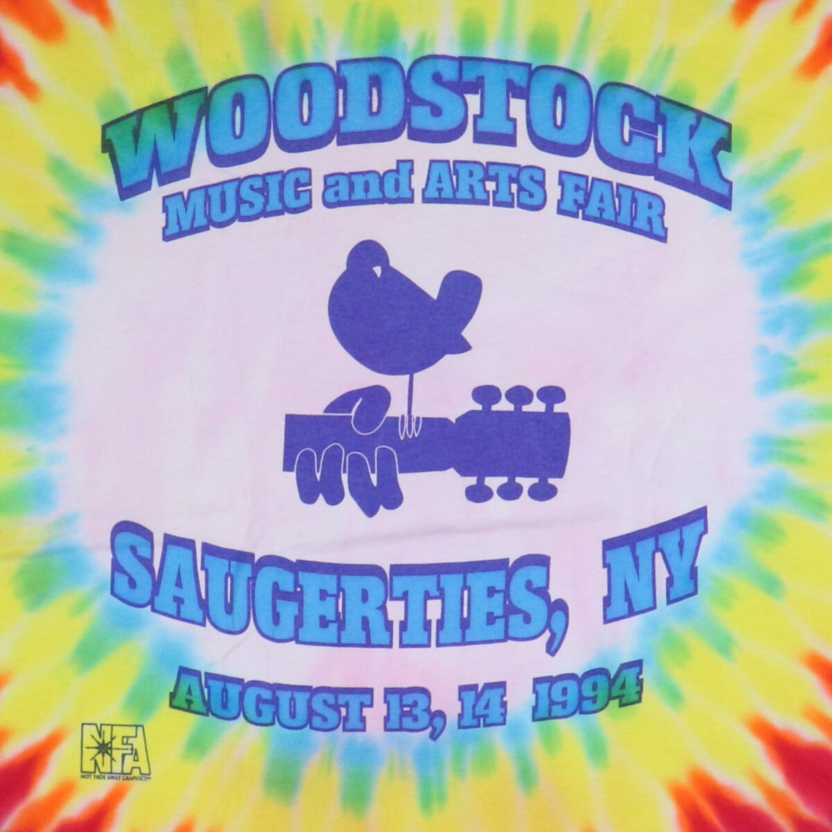Tie Dye Peace - Not Fade Away Woodstock T-Shirt Tie Dye Peace - Not Fade Away Woodstock T-Shirt