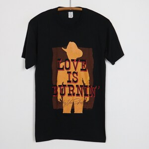 Camiseta vintage de la gira &quot;Love Is Burnin&quot; de Ricky Van Shelton de 1990