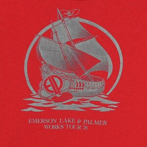 Chemise Emerson Lake Palmer Works Tour vintage 1978 image 3