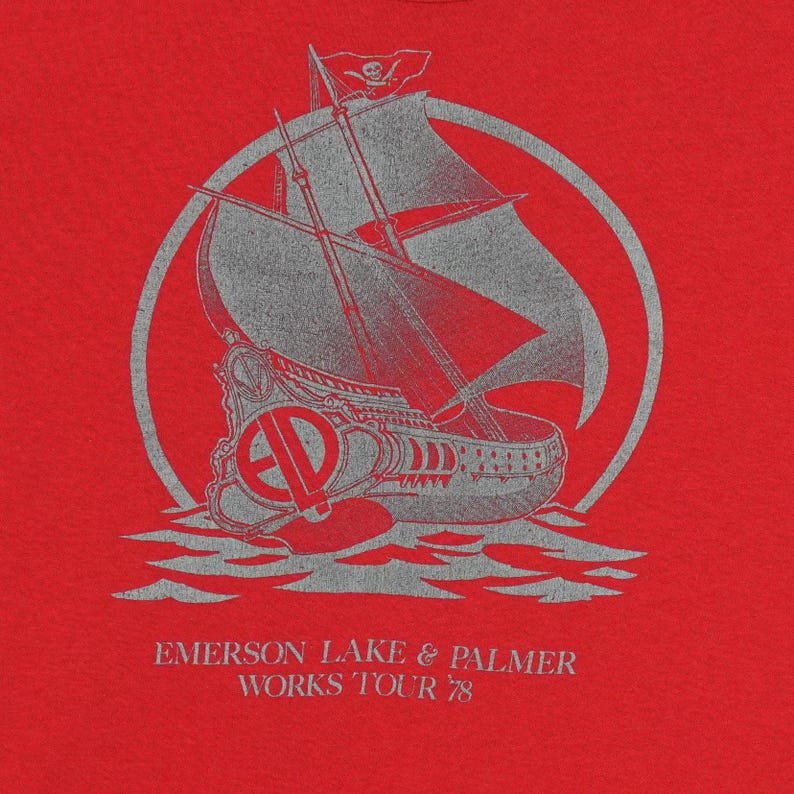 Chemise Emerson Lake Palmer Works Tour vintage 1978 image 3