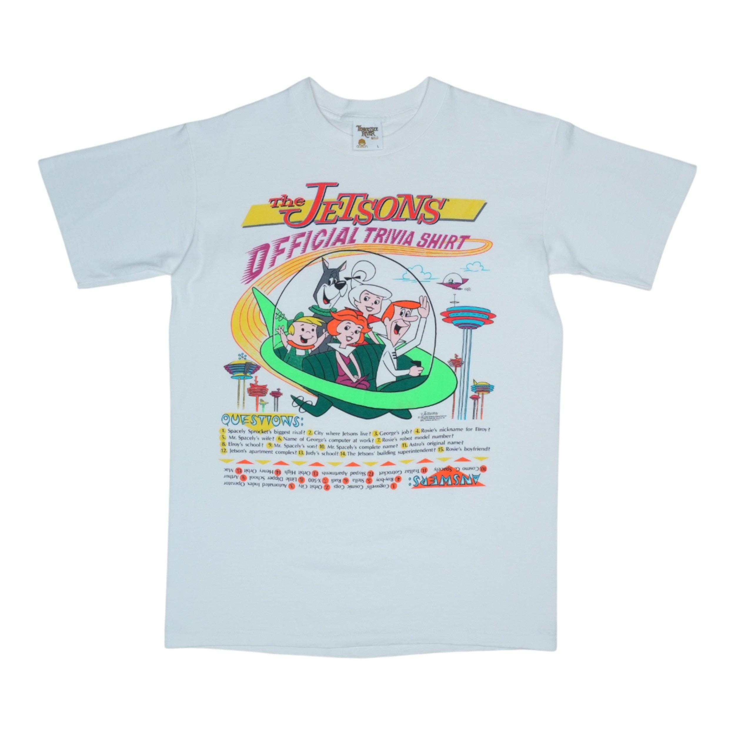 Vintage 1990 the Jetsons Trivia Shirt, 90s Vintage Graphic Shirt