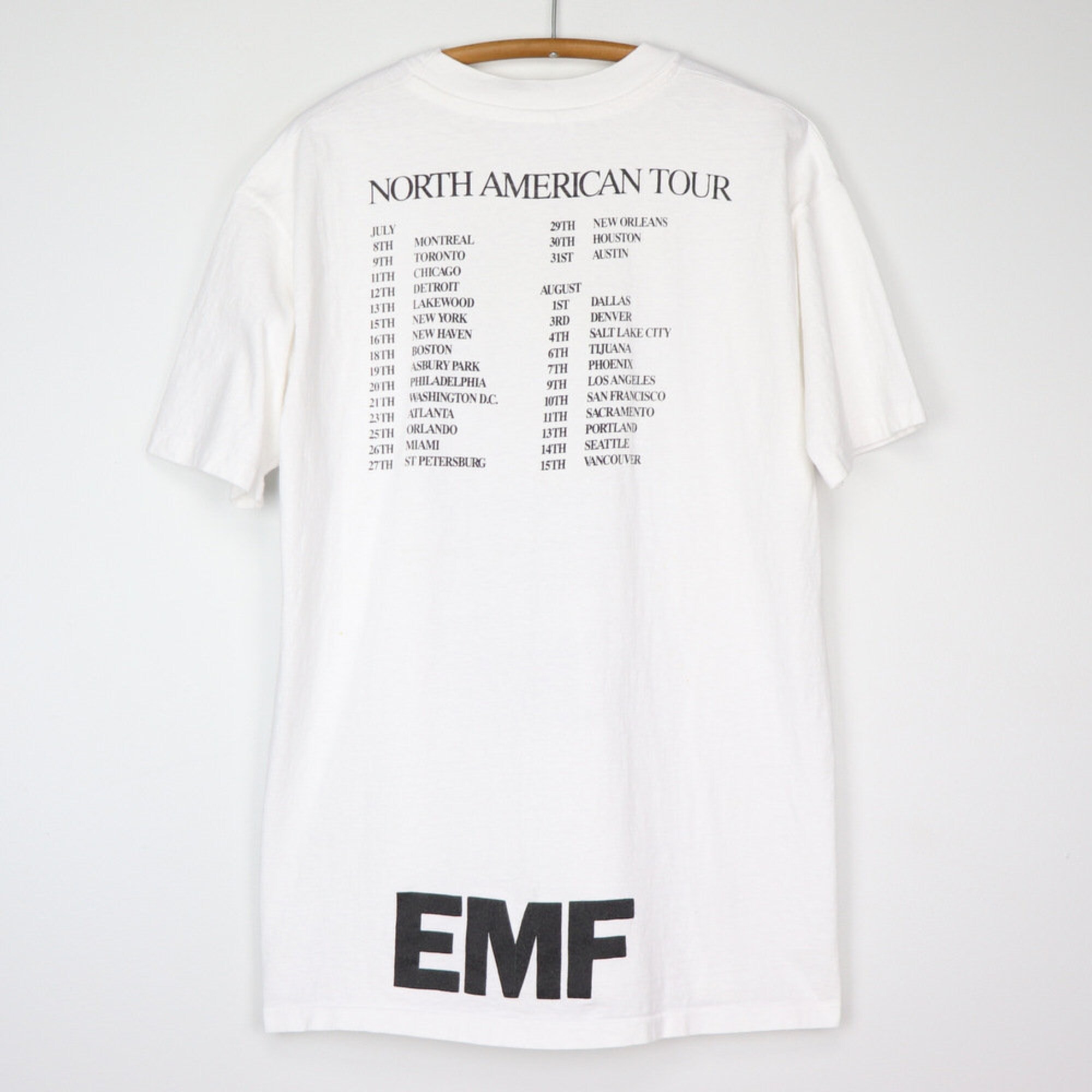 Discover vintage 1991 EMF North American Tour Shirt