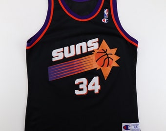 1995-96 PHOENIX SUNS BARKLEY #34 CHAMPION JERSEY (AWAY) Y - Classic  American Sports